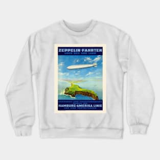 Zeppelin-Fahrten Germany Vintage Poster 1935 Crewneck Sweatshirt